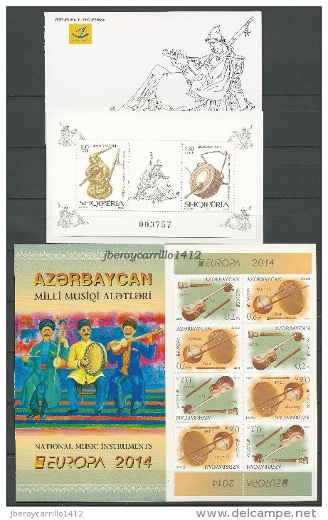 EUROPA 2014- TEMA &ldquo;INSTRUMENTOS MUSICALES NACIONALES"- COLECCION  De Los 16 CARNETS  OFICIALES EMITIDOS + 1 CARNET - Sammlungen