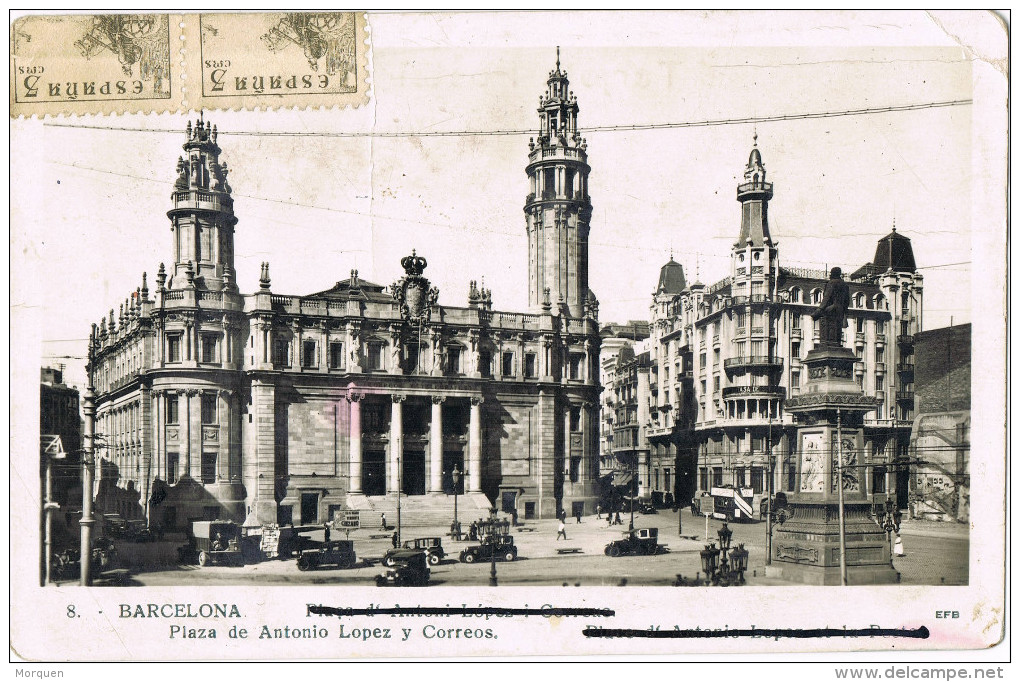 10788. Postal BARCELONA 1940. Recargo Exposicion. Merced - Barcellona