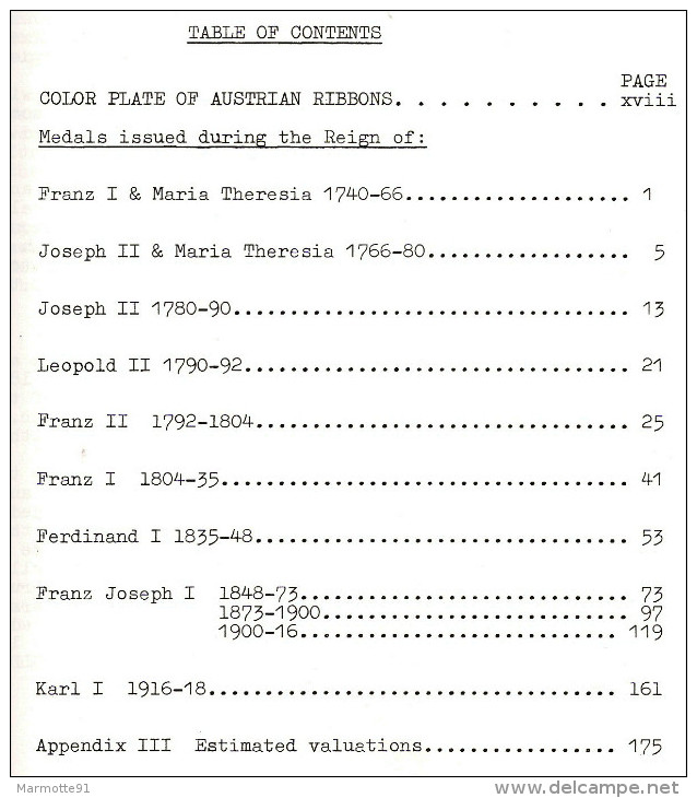 IMPERIAL AUSTRIAN MEDAL DECORATION MEDAILLE AUTRICHE IMPERIALE GUIDE COLLECTION - Autriche