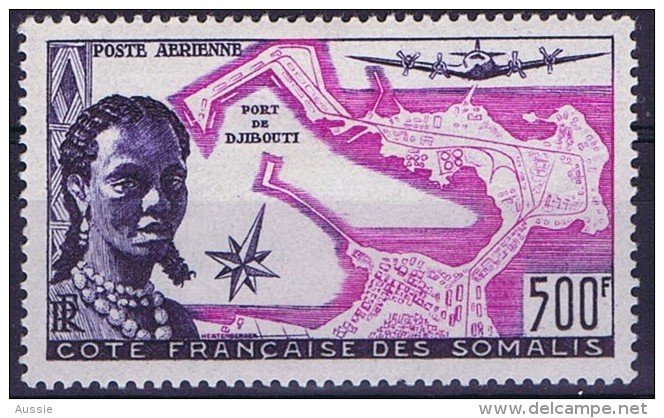 Cote Des Somalis Yvertn° PA LP 25 * MLH Cote 80 Euro Port De Djibouti Avions - Nuevos