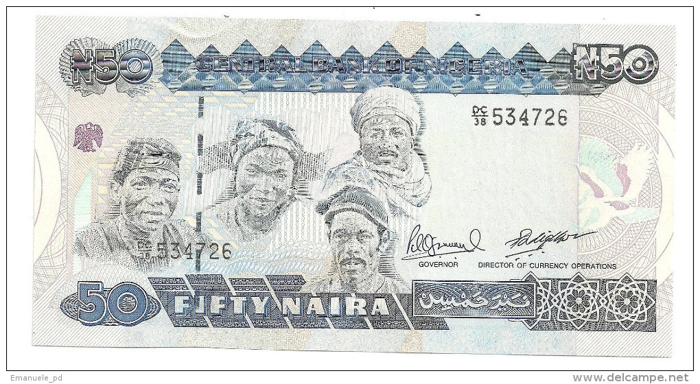 Nigeria 50 Naira 1991 Pick 27B UNC .S. - Nigeria