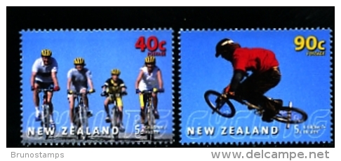 NEW ZEALAND - 2001  CYCLING  SET MINT NH - Ongebruikt