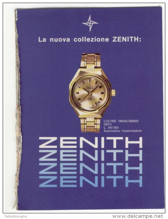 1970 - Orologio Collezione ZENITH - Inserto Pubblicità Di 8 Pagine Cm. 13 X 18 - Orologi Da Polso