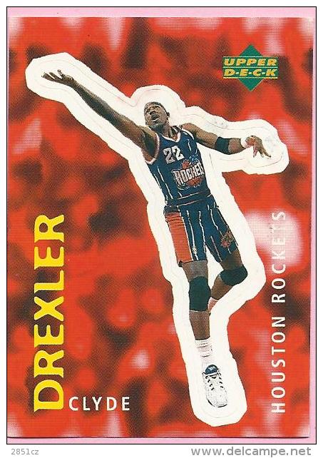 Sticker - UPPER DECK, 1997. - Basket / Basketball, No 40 - Clyde Drexler, Houston Rockets - Altri & Non Classificati