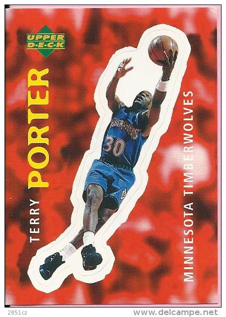 Sticker - UPPER DECK, 1997. - Basket / Basketball, No 76 - Terry Porter, Minnesota Timberwolves - Other & Unclassified