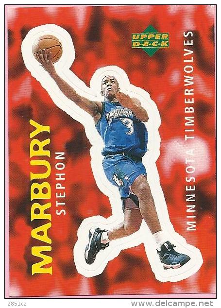 Sticker - UPPER DECK, 1997. - Basket / Basketball, No 78 - Stephon Marbury, Minnesota Timberwolves - Sonstige & Ohne Zuordnung