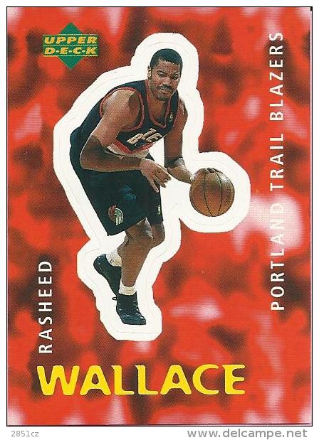 Sticker - UPPER DECK, 1997. - Basket / Basketball, No 102 - Rasheed Wallace, Portland Trail Blazers - Sonstige & Ohne Zuordnung