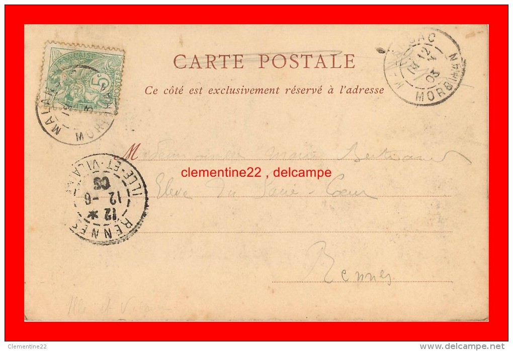 Rochefort En Terre Porte Cadre  ( Scan Recto Et Verso ) - Rochefort En Terre