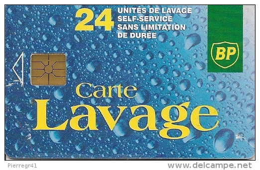 CARTE-PUCE-GEM--LAVAGE-BP -24-UNITES-V° Avec Code Barres En Haut-TB E - Lavage Auto