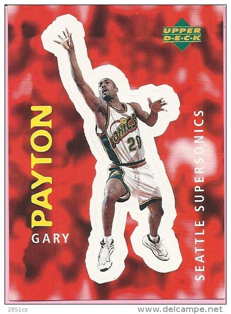 Sticker - UPPER DECK, 1997. - Basket / Basketball, No 127 - Gary Payton, Seattle Supersonics - Andere & Zonder Classificatie