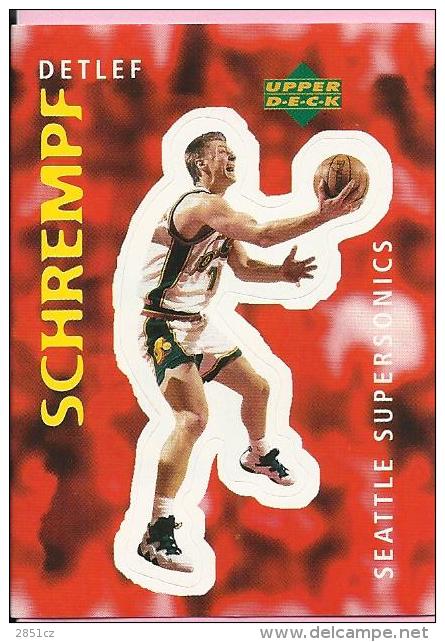 Sticker - UPPER DECK, 1997. - Basket / Basketball, No 128 - Detlef Schrempf, Seattle Supersonics - Altri & Non Classificati