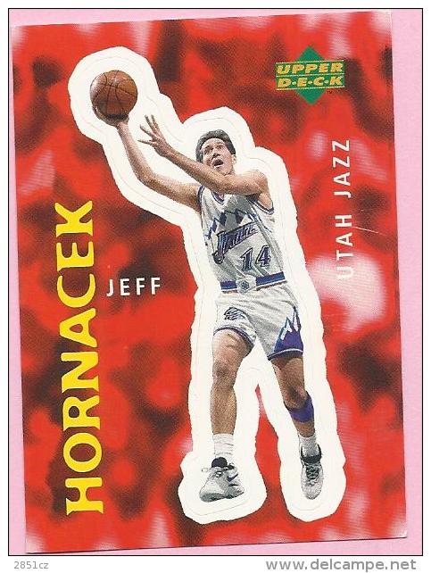 Sticker - UPPER DECK, 1997. - Basket / Basketball, No 142 - Jeff Hornacek, Utah Jazz - Andere & Zonder Classificatie