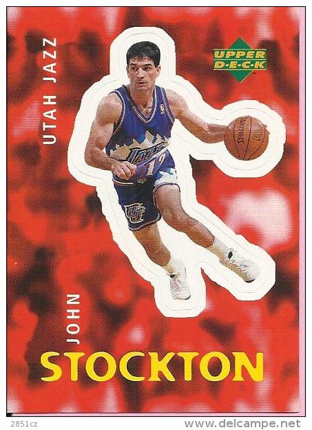 Sticker - UPPER DECK, 1997. - Basket / Basketball, No 144 - John Stockton, Utah Jazz - Sonstige & Ohne Zuordnung