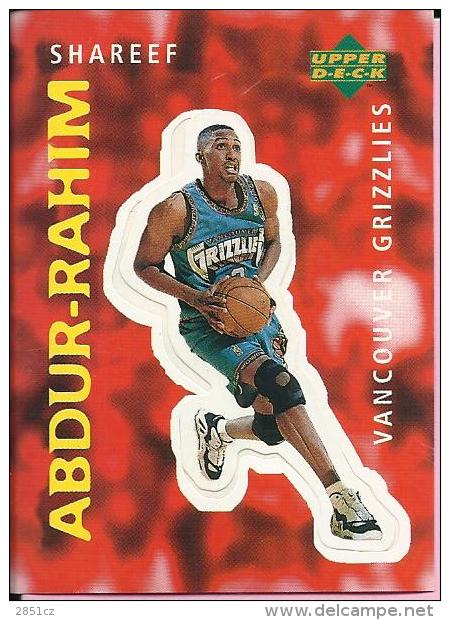 Sticker - UPPER DECK, 1997. - Basket / Basketball, No 147 - Shareef Abdur-Rahim, Vancouver Grizzlies - Altri & Non Classificati