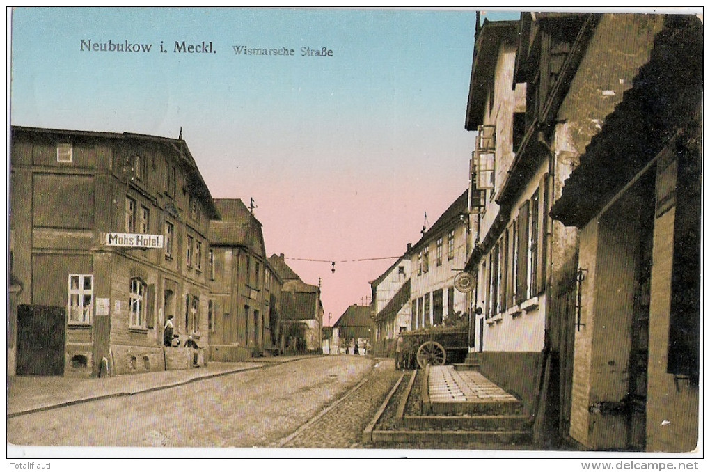 NEUBUKOW Mecklenburg Wismarsche Strasse Mohs Hotel Belebt 19.11.1917 Gelaufen - Kuehlungsborn