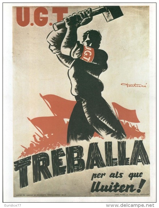 Cartel Affiche Poster Civil Spanish War - Size: 20x13 Cm. Aprox. REPRODUCTION - Patrióticos