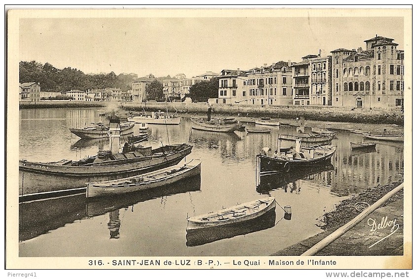 CPA-1936-64-ST JEAN DE LUZ-Le QUAI-MAISON De L INFANTE-BE - Saint Jean De Luz