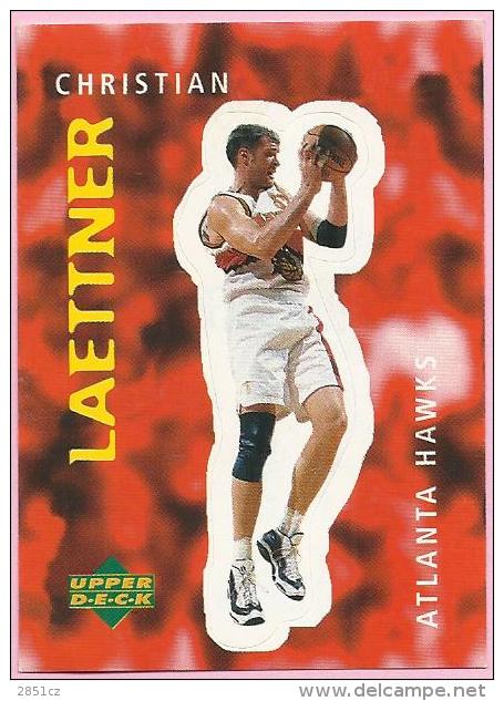 Sticker - UPPER DECK, 1997. - Basket / Basketball, No 177 - Christian Laettner, Atlanta Hawks - Andere & Zonder Classificatie