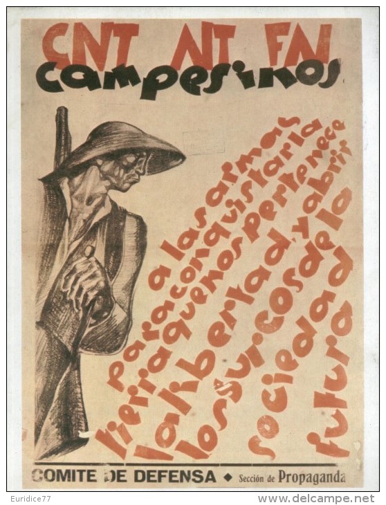 Cartel Affiche Poster Civil Spanish War - Size: 20x13 Cm. Aprox. REPRODUCTION - Patrióticos