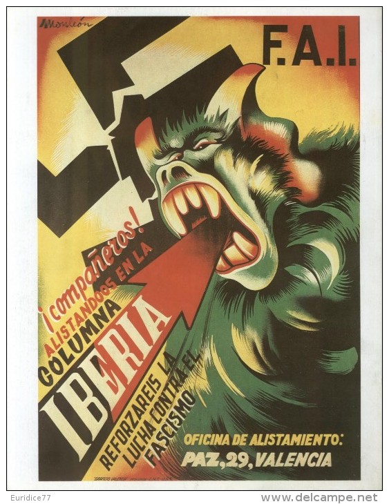 Cartel Affiche Poster Civil Spanish War - Size: 20x13 Cm. Aprox. REPRODUCTION - Patriottisch