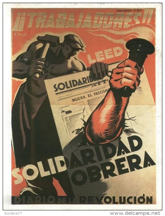 Cartel Affiche Poster Civil Spanish War - Size: 20x13 Cm. Aprox. REPRODUCTION - Patrióticos