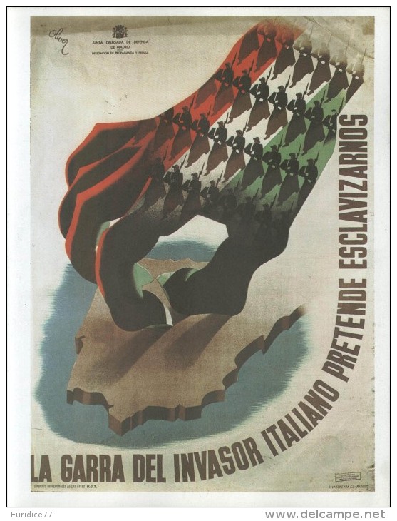 Cartel Affiche Poster Civil Spanish War - Size: 20x13 Cm. Aprox. REPRODUCTION - Patrióticos