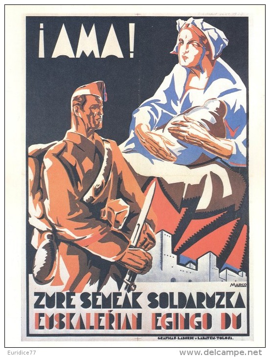 Cartel Affiche Poster Civil Spanish War - Size: 20x13 Cm. Aprox. REPRODUCTION - Patriotic