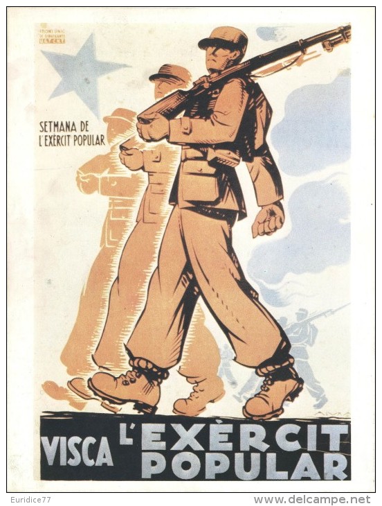 Cartel Affiche Poster Civil Spanish War - Size: 20x13 Cm. Aprox. REPRODUCTION - Patriotiques