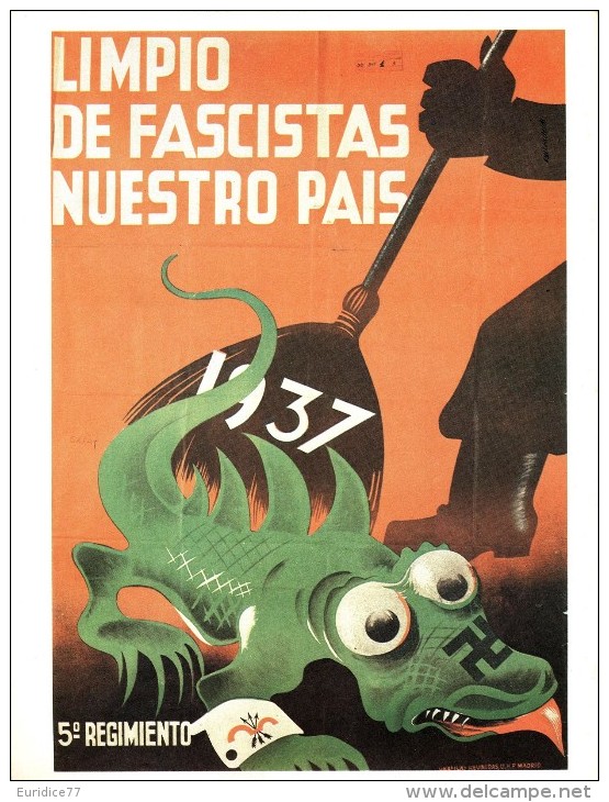 Cartel Affiche Poster Civil Spanish War - Size: 20x13 Cm. Aprox. REPRODUCTION - Patrióticos