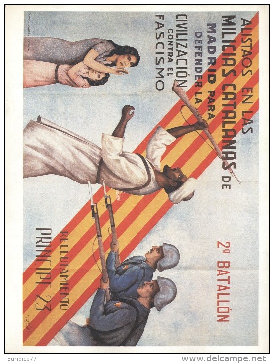 Cartel Affiche Poster Civil Spanish War - Size: 20x13 Cm. Aprox. REPRODUCTION - Patriotic