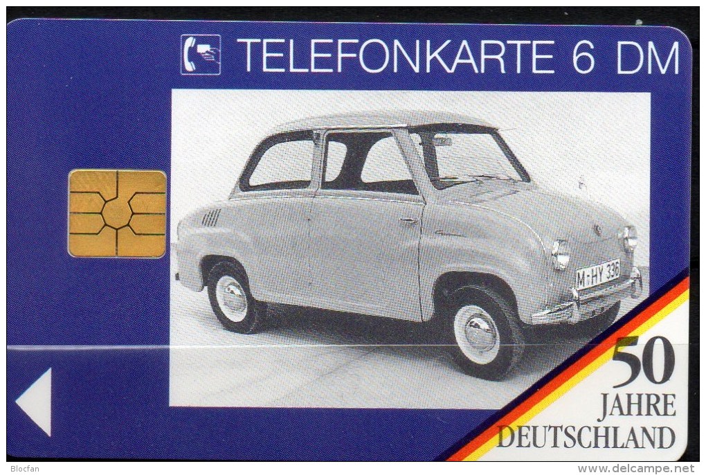 50 Jahre Deutschland TK O 369/1993 ** 18€ Telefonkarte Automesse Frankfurt Mini-Autotypen Minicars Tele-card Of Germany - O-Serie : Serie Clienti Esclusi Dal Servizio Delle Collezioni