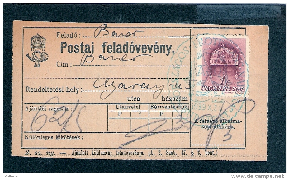 010949 Sc 537-CROWN OF ST.STEPHEN-POSTAI FELADOVEVENY [POSTAL DISPATCH] ORSZAGOS.PROTESTANS.NAPOK //1929 X 31//BUDAPEST - Briefe U. Dokumente