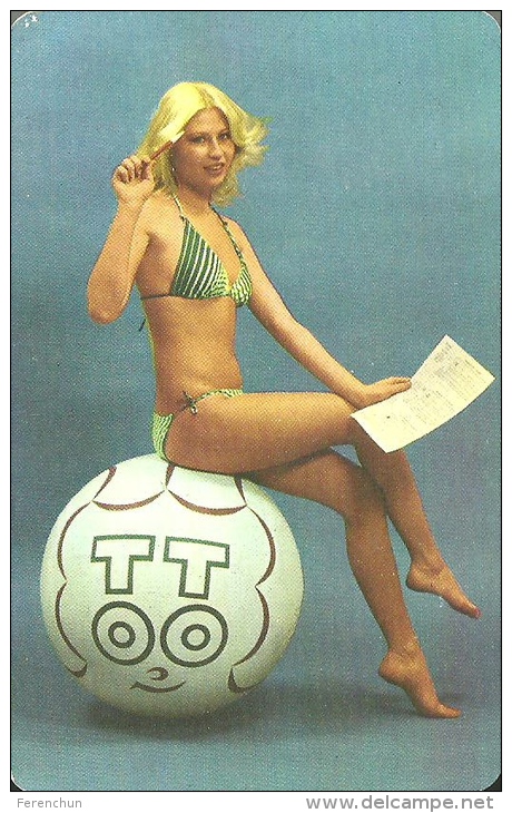 GAMBLING * LOTTERY * FOOTBALL POOL * SOCCER * SPORT * WOMAN GIRL * EROTIC SEXY * CALENDAR * Sportfogadas 1978 * Hungary - Formato Piccolo : 1971-80