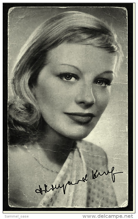 Altes Original-Autogramm Hildegard Knef Signiert -  Auf Einer Bildkarte  -  1950er Jahre - Autographs