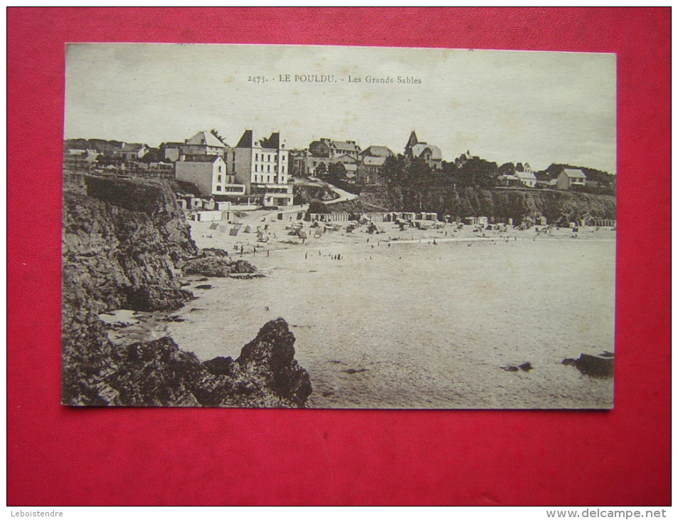 CPSM    29  LE  POULDU   LES GRANDS SABLES      VOYAGEE  TIMBRE   CARTE EN BON ETAT - Le Pouldu