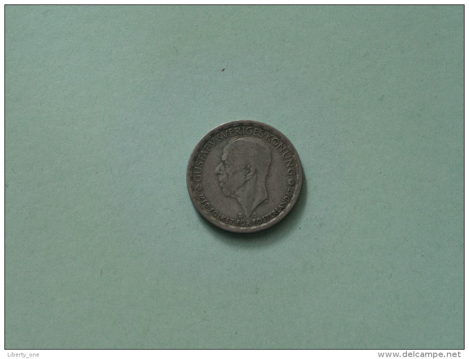 1944 G - 1 Krona / KM 814 ( Uncleaned Coin / For Grade, Please See Photo ) !! - Suède