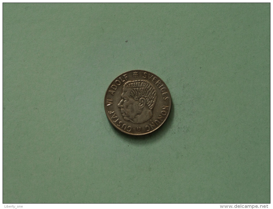 1964 U - 1 Krona / KM 826 ( Uncleaned Coin / For Grade, Please See Photo ) !! - Suède