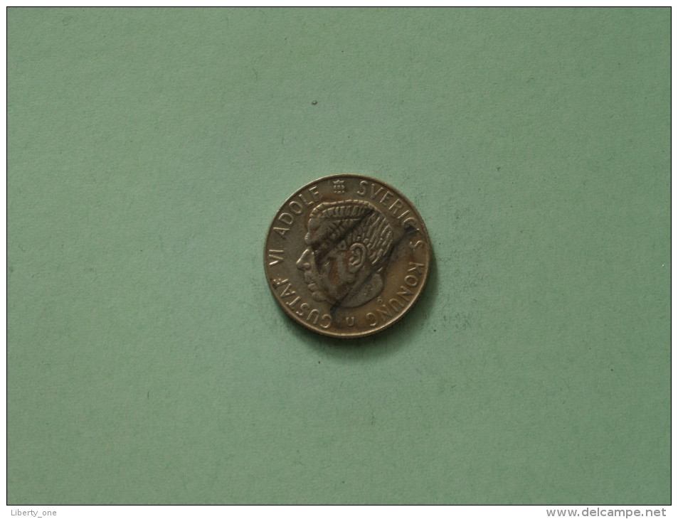 1964 U - 1 Krona / KM 826 ( Uncleaned Coin / For Grade, Please See Photo ) !! - Suède