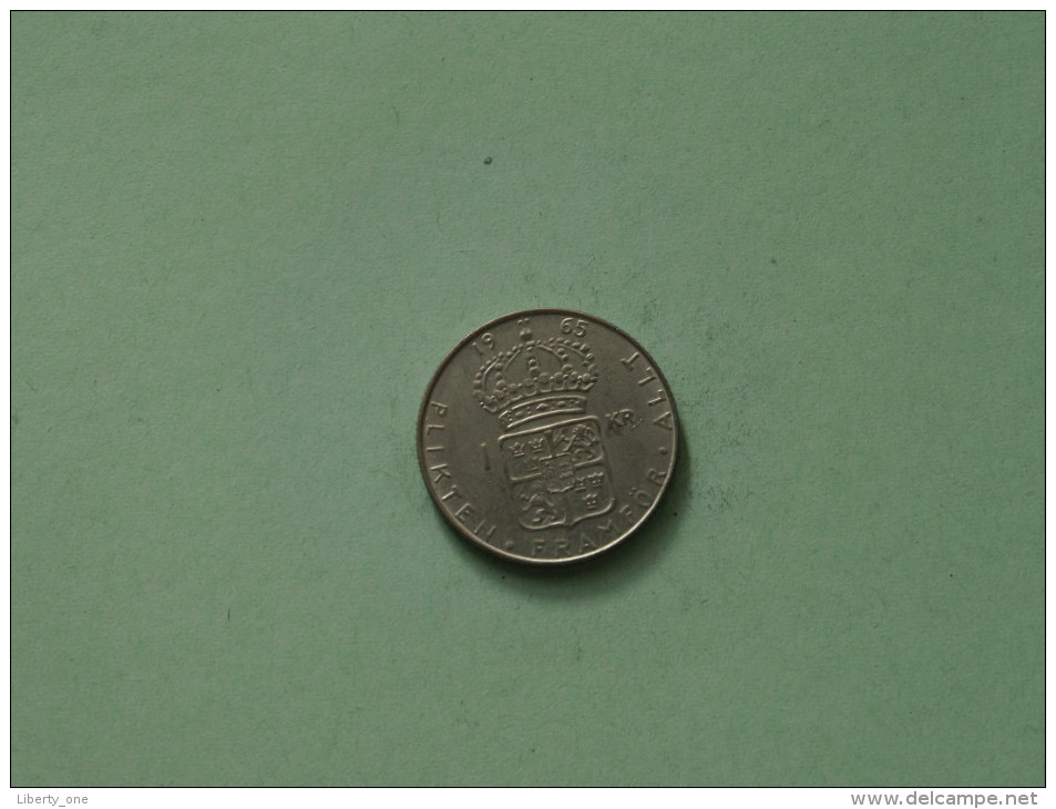 1965 U - 1 Krona / KM 826 ( Uncleaned Coin / For Grade, Please See Photo ) !! - Svezia