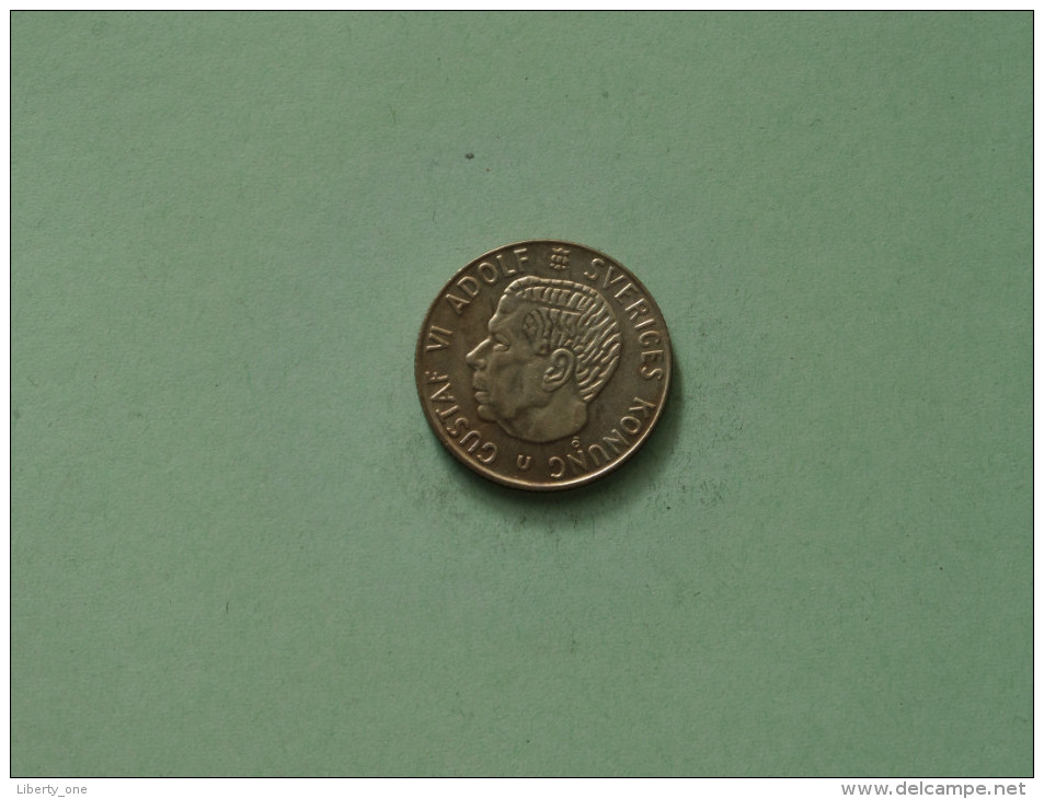 1966 U - 1 Krona / KM 826 ( Uncleaned Coin / For Grade, Please See Photo ) !! - Suède