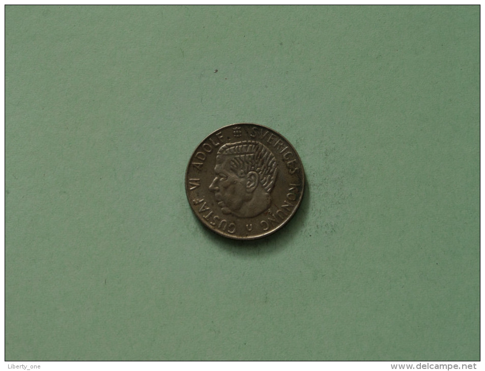 1966 U - 1 Krona / KM 826 ( Uncleaned Coin / For Grade, Please See Photo ) !! - Suède