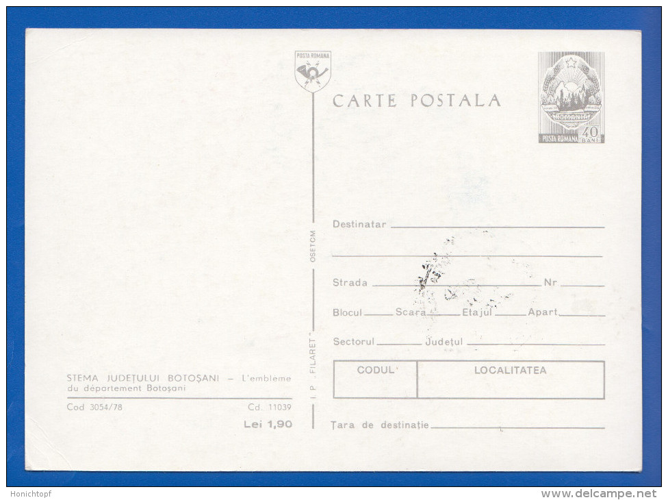Rumänien; Maximumcarte; Botosani 1982; 75 Ani De La Rascoala Din 1907 - Maximumkarten (MC)