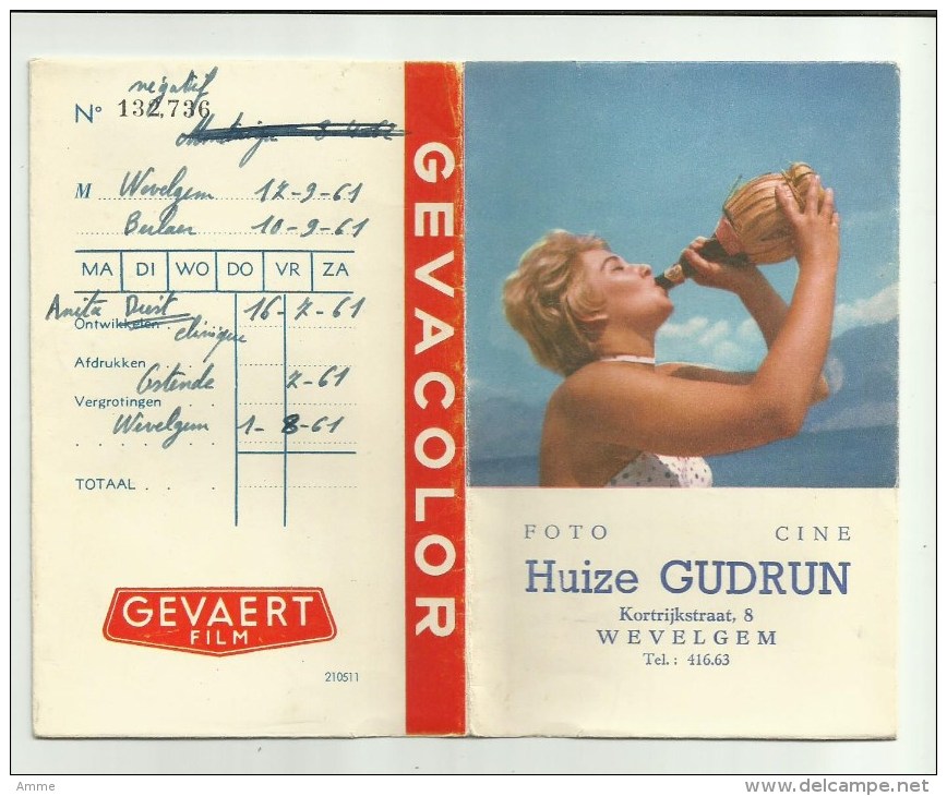 Pochette De Photos (vide)  *  Gevaert Film  (Foto Gudrun, Wevelgem) - Andere & Zonder Classificatie