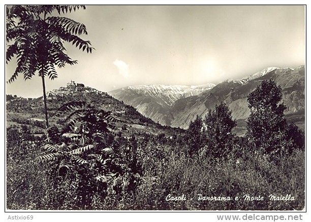 CHIETI CASOLI PANORAMA E MONTE MAIELLA 1962   - Al260 - Chieti