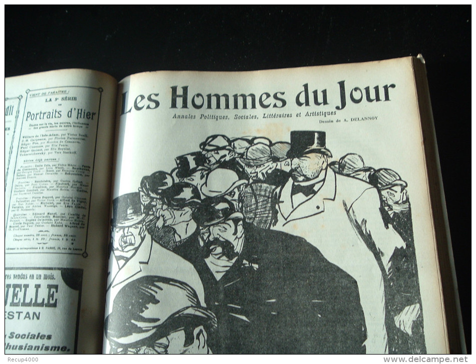 JOURNAUX  Poulbot  Lot  22n Brochés  Des "hommes Du Jour " Aout àdécembre 1910  Illustrateur Delannoy Et Poulbot - Autres & Non Classés