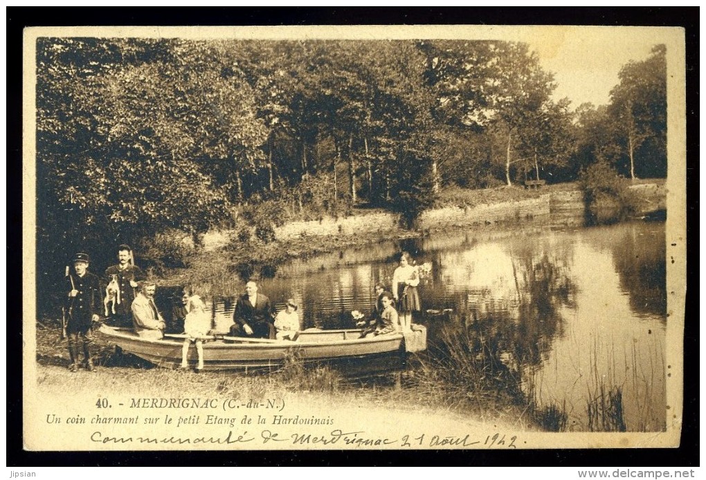 Cpa Du 22 Merdrignac Un Coin Charmant Sur Le Petit étang De La Hardouinais        AO37 - Loudéac