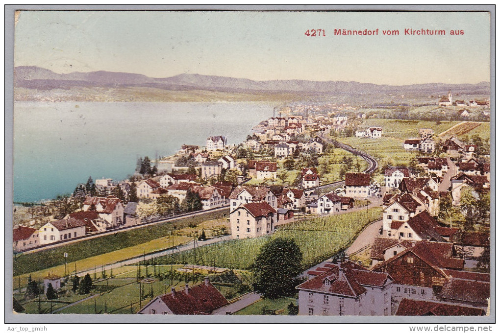 AK ZH MÄNNEDORF 1910-06-28 Männedorf Vom Kirchturm Aus Photoglob ZH - Männedorf