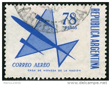 ARGENTINA, 1967, POSTA AEREA, AIRMAIL, FRANCOBOLLO USATO, Michel 986 - Oblitérés