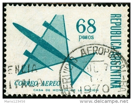 ARGENTINA, 1967, POSTA AEREA, FRANCOBOLLO USATO, Michel 985 - Used Stamps