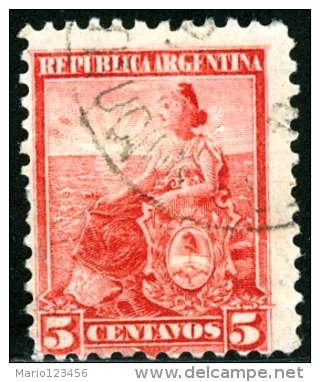 ARGENTINA, 1899-1903, COMMEMORATIVO, LIBERTA, FRANCOBOLLO USATO, Scott 127 - Oblitérés